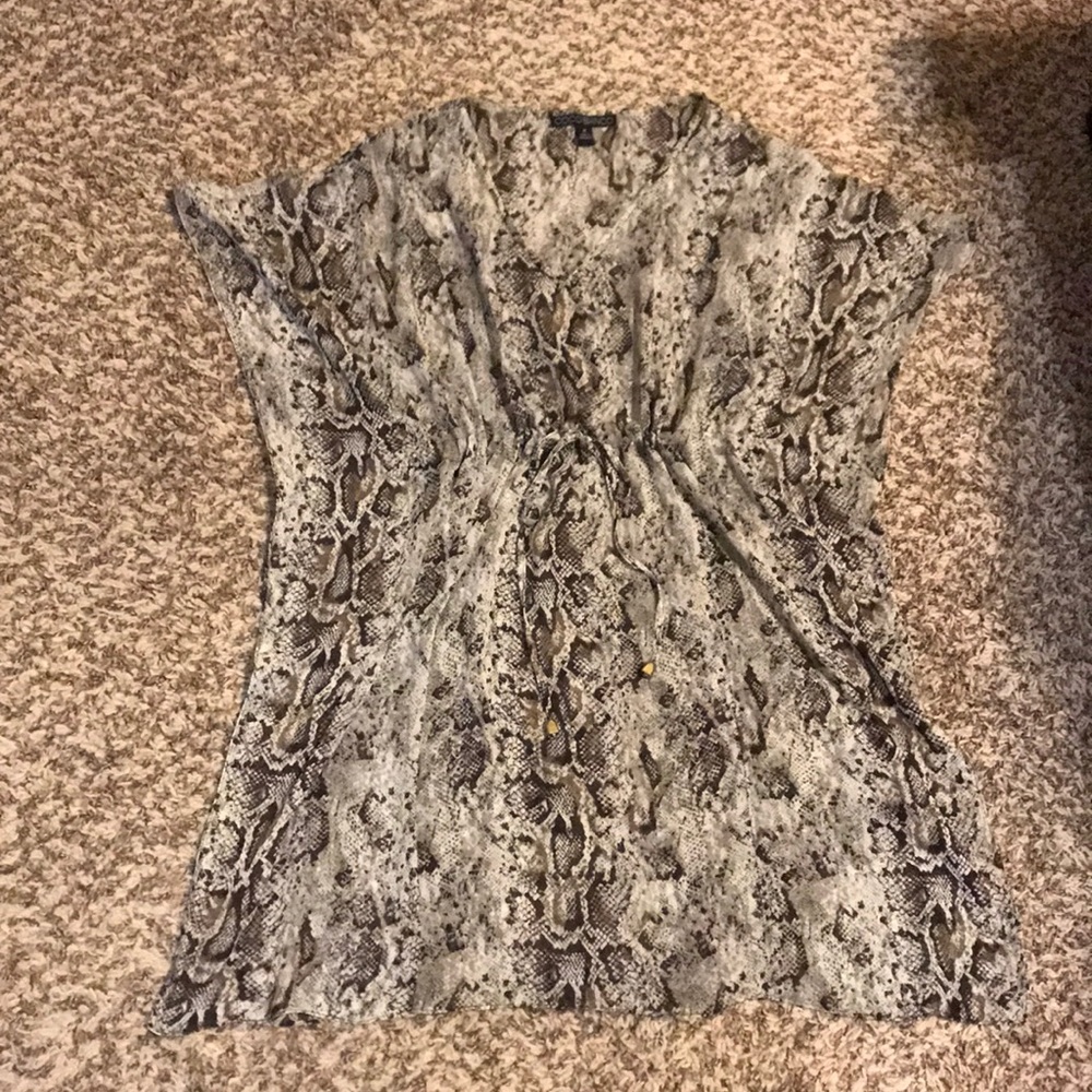 Snakeskin print Beach Coverup